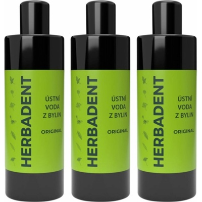 Herbadent ústna voda bylinná 3 x 400 ml