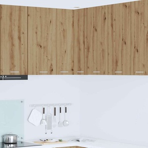 vidaXL Висящ шкаф Занаятчийски дъб и бяло 57 x 57 x 80 см (884297)