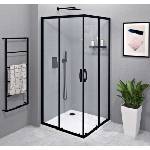 SAPHO Sigma Simply - Душ ъгъл 120x120 см, прозрачно стъкло/матово черно GS2112B-01 (GS2112B-01)