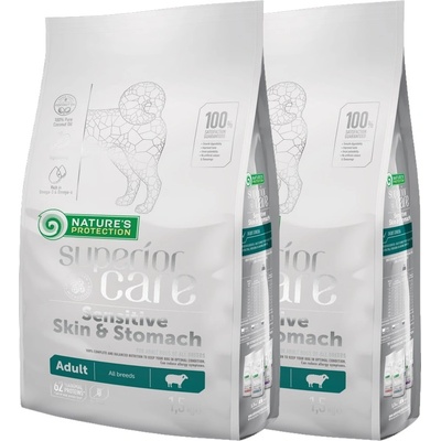 Natures Protection Superior care dog GF Adult Sensitive Skin&stomach lamb All Breeds 2 x 10 kg