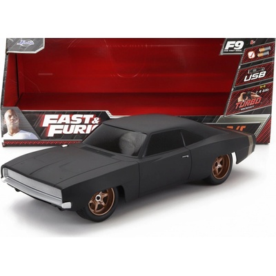 Jada Dodge Dom's Dodge Charger R t 1968 Fast & Furious 9 Matt Black 1:16
