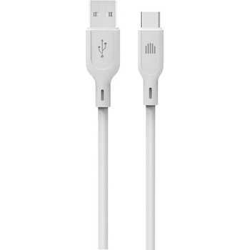 Dviced Cable USB-A to USB-C silicone 1, 25m - White (DV110006)