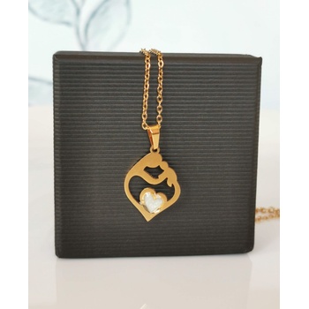 Meganflo Медальон с кърма - Майка с дете - Gold