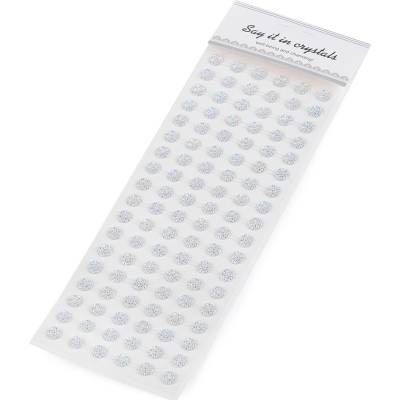 Samolepicí ozdoby na lepicím proužku AB Ø10 mm - crystal AB