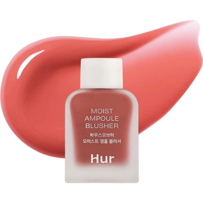 House of Hur Moist Ampoule Blusher Peach Coral Hydratačná tekutá lícenka 10 ml miniatura