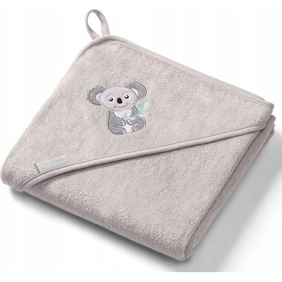 BabyOno Bambusová osuška s kapucňou Koala 100x100 cm šedá