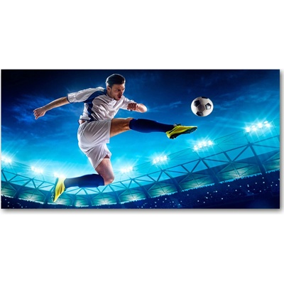 Foto obraz sklo tvrzené futbalista 100x50 cm