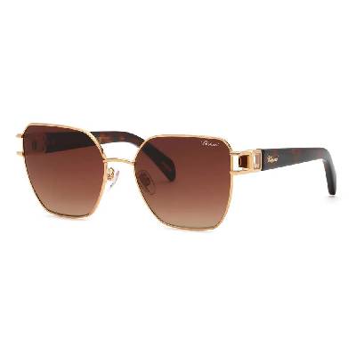 Слънчеви очила Chopard SCHM22S-57300Y 57x18x140 mm woman sunglasses - Brown (Shiny Rose Gold)