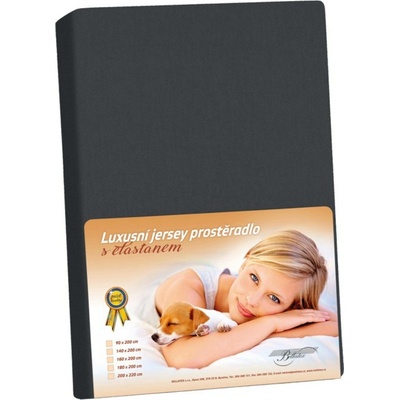Bellatex prostěradlo Jersey LUX Šedé 180x200