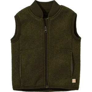 disana Детски вълнен елек disana Kid's Milled Wool Vest Merino vest - Oliv - размер 110/116 (EU) (703-5112-0914)