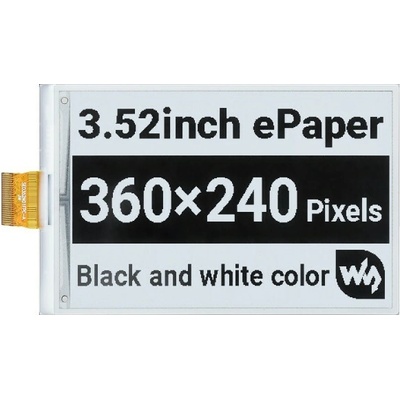 Waveshare 3,52" e-Paper displej bez PCB desky – Sleviste.cz