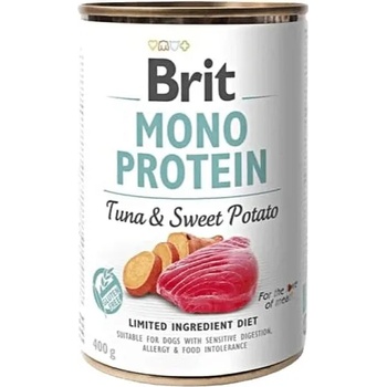 Brit Monoprotein Tuna & Sweet Potato със 70% прясна риба тон и 5% сладки картофи 400 гр