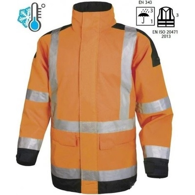 Delta Plus reflexná bunda OPTIMUM 2 HI VIS oranžovo modrá oranžovo modrá