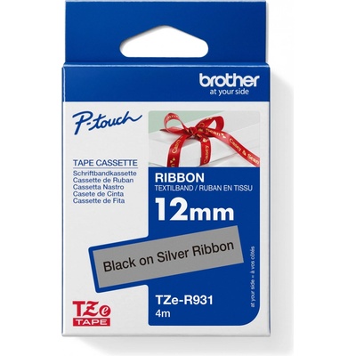 Brother TZE-R931 černý tisk/stříbrný podklad 12 mm x 4 m originální páska