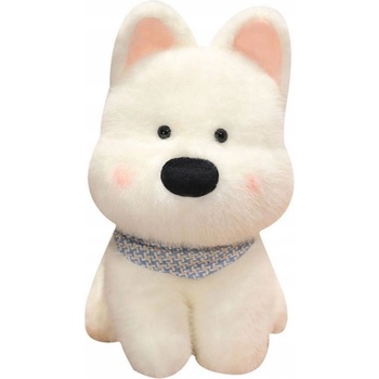 LEAN Toys Плюшена играчка Lean Toys - Куче със син шал, 33 cm (22440)