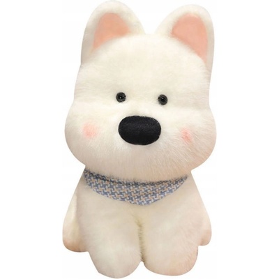 LEAN Toys Плюшена играчка Lean Toys - Куче със син шал, 33 cm (22440)