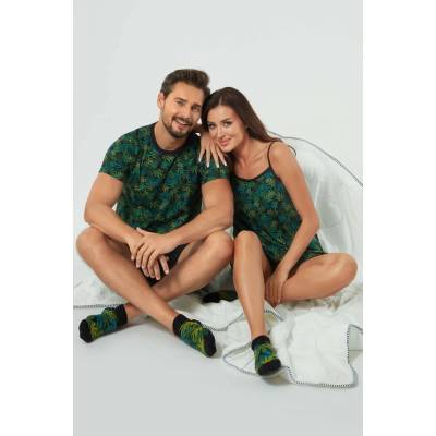 Italian Fashion pánske ponožky S168S Chill Čierno-zelená