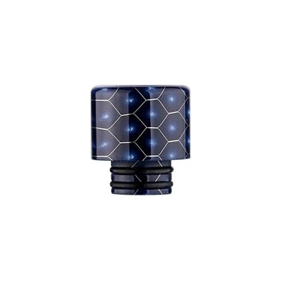 DripTip náustok Snake Pattern Resin 510 guľatý modrá-tmavá