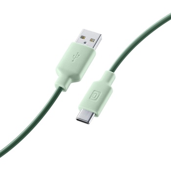 Cellularline Кабел Cellularline - 9146, USB-A/USB-C, 1 m, зелен (USBDATATYCSMARTG)