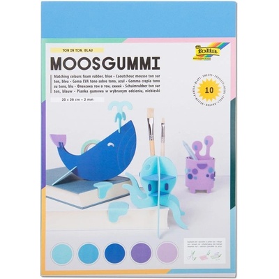 Folia - Max Bringmann Pěnovka Moosgummi - 20 x 29 cm - Tón v tónu - MODRÁ