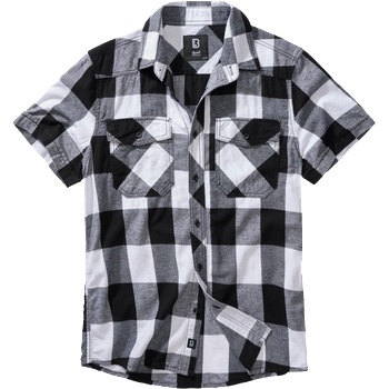 Brandit Брандирана карирана риза с къс ръкав, бяло/черно (4032.46)
