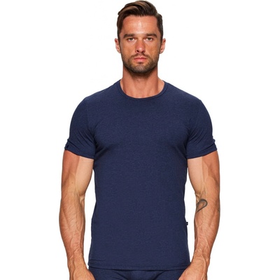 Fabio pánské jednobarevné modalové tričko s krátkým rukávem 01/9-82/1 tmavá modrá