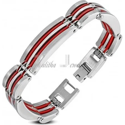 Talitha Масивна гривна от стомана и каучук