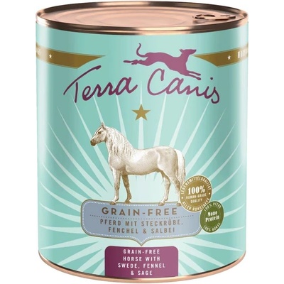 Terra Canis Без зърно Кон с ряпа, копър и салвия 800 г