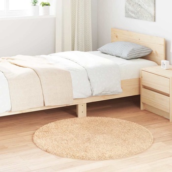 vidaXL Шаги килим с дълъг косъм, NAVARRA, Бежов, 100x100 см, полиестер (4102893)