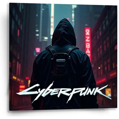 Sablio Obraz Cyberpunk 2077 Pohled do města - 50x50 cm