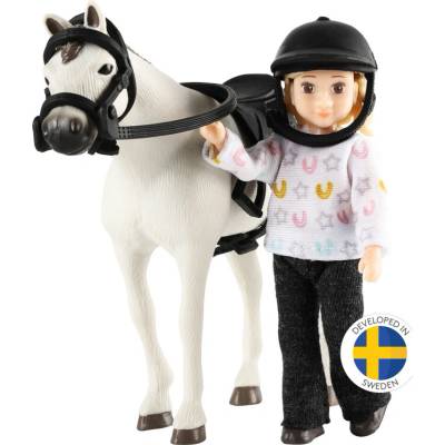 Lundby Bábika žokejka so sadou s koňom