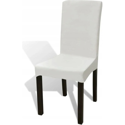 Petrashop Elastické potahy na židle 6 ks krémové Krémová – Zboží Mobilmania