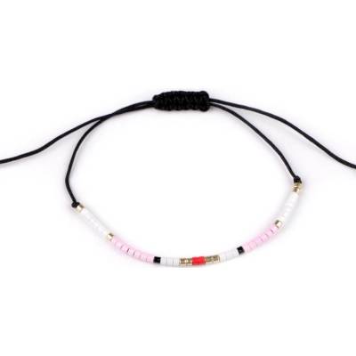 Prima-obchod Náramek shamballa s rokajlem, barva 1 růžová sv. 120557