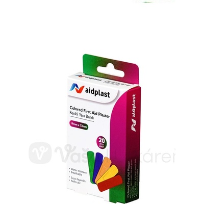 Aidplast Náplasť na rany farebná 20 náplastí