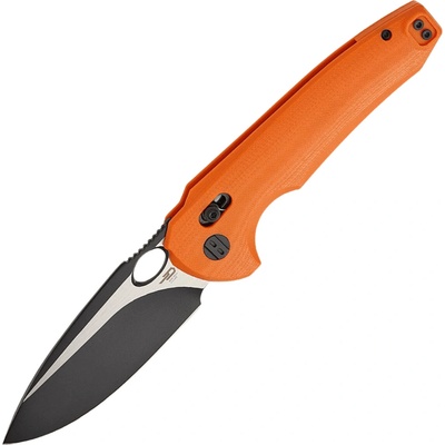 Bestech NOCTAR 14C28N Black PVD+Horizontal Satin finish with orange G10 BG66D