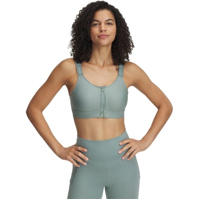 Under Armour Infinity 2.0 High Zip Sports Bra - Green