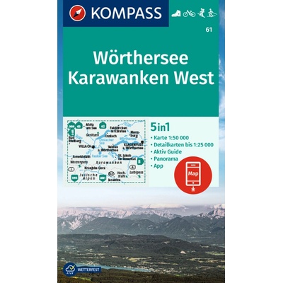 61 Wörthersee, Karawanken West 1: 50 000 KOMPASS