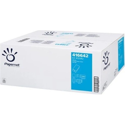 PAPERNET Ručníky bílá buničina 2vr. 416642 3990 útržků