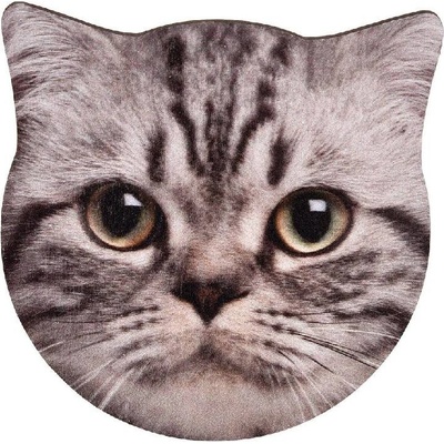 Дървена подложка за чаша с форма на котешка глава