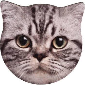 Дървена подложка за чаша с форма на котешка глава