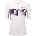 Santini Мъжка фланелка с къс ръкав за колоездене Santini Verve S/S Jersey Cycling jersey - Bianco - размер XXL (056-3864-0116)