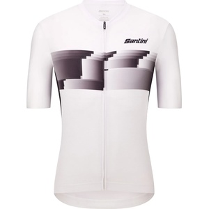 Santini Мъжка фланелка с къс ръкав за колоездене Santini Verve S/S Jersey Cycling jersey - Bianco - размер XXL (056-3864-0116)