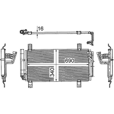 Kondenzátor, klimatizace MAHLE AC 714 000S