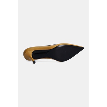 Tory Burch Кожени обувки с тънък ток Tory Burch Double T Buckle Pump в кафяво 155737-200 (155737.200)