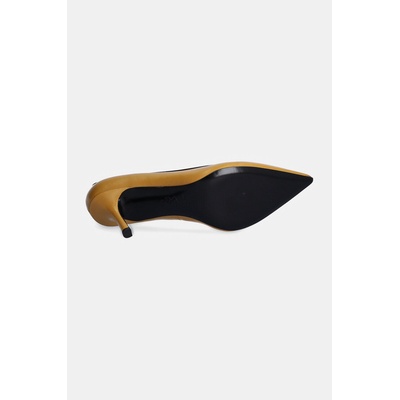 Tory Burch Кожени обувки с тънък ток Tory Burch Double T Buckle Pump в кафяво 155737-200 (155737.200)