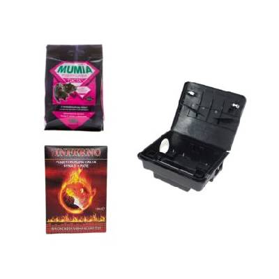 КОМПЛЕКТ: Inferno паста - отрова за мишки и плъхове + Мумия + Дератизационна кутия Бета (801010-1205-823005)