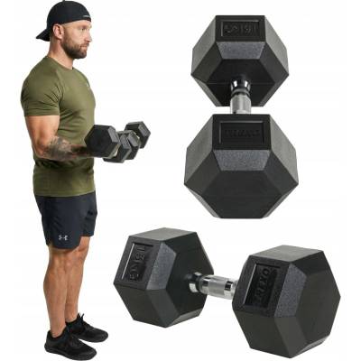 TREXO Hex HXD150 pogumovaná činka 15 kg