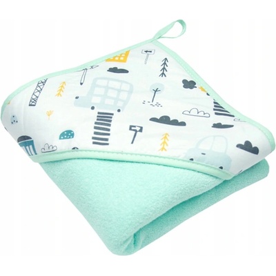 Ankras Detská osuška s kapucňou Baby 100x100 cm tyrkysová