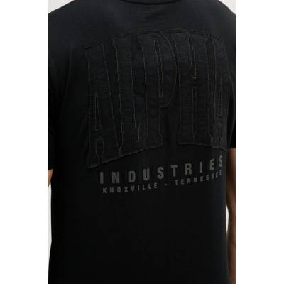 Alpha Industries Памучна тениска Alpha Industries Coach T BE в черно с принт 156538 (156538)