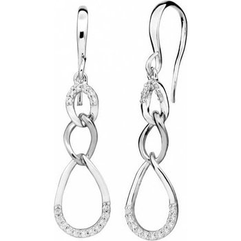 Silver Cat náušnice so zirkónmi SC438